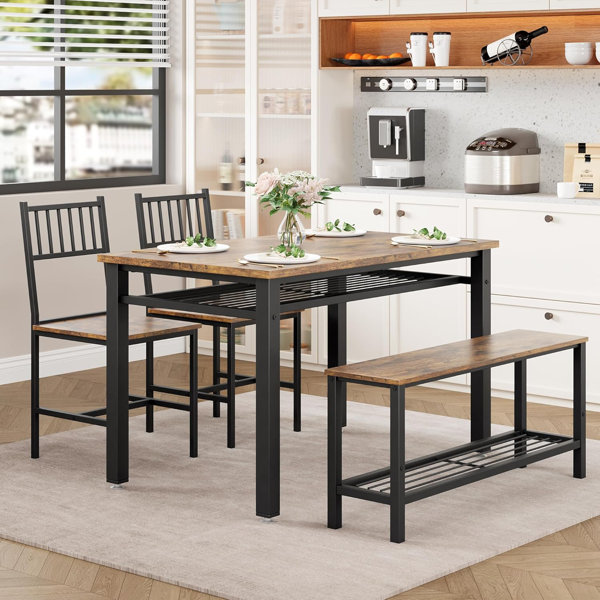 17 Stories Kitchen Table Chairs Set For 4-6, Dinin Table With 2 Chairs ...